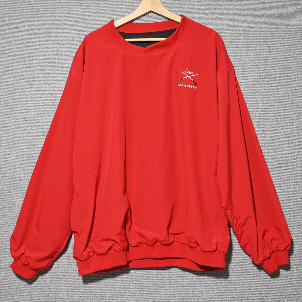 VTG Orvis Uplander Pullover Wind Water Resistant Mens XL Red Hunting Gorpcore